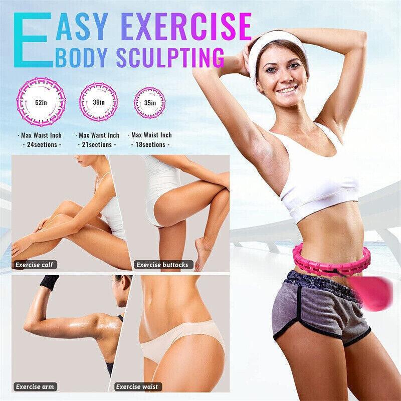 36Knots Weighted Hula Hoop Smart Hoola Adjustable Fitness Thin Waist Weight Loss