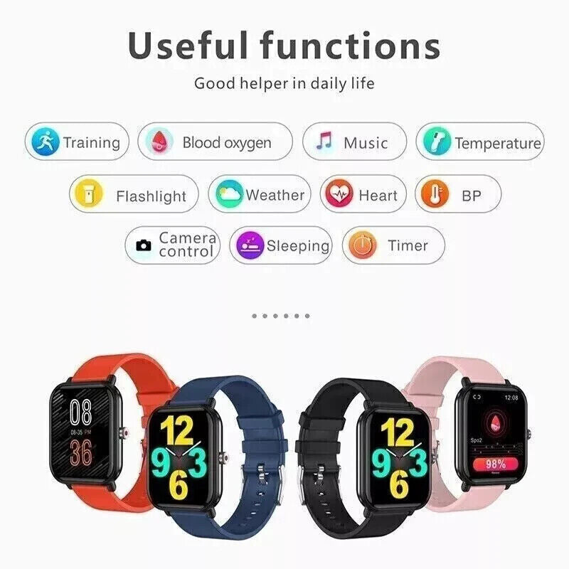 Smart Watch Men Women Fitness Tracker Blood Pressure Heart Rate Sport Watches UK