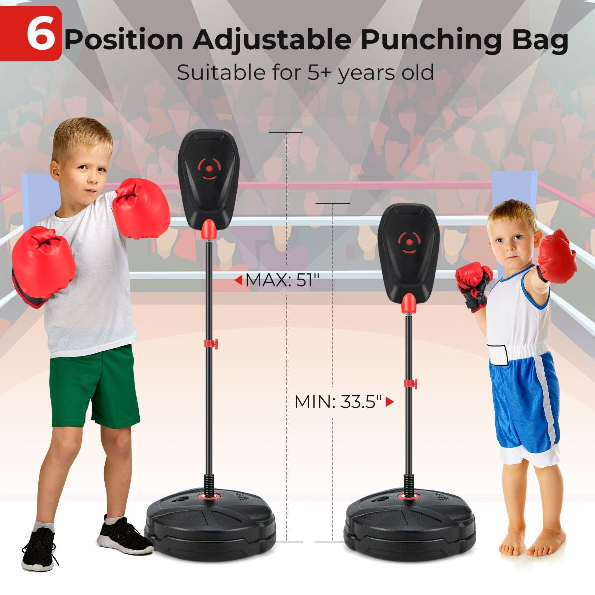 Inflation-Free Boxing Set with Punching Bag Boxing Gloves