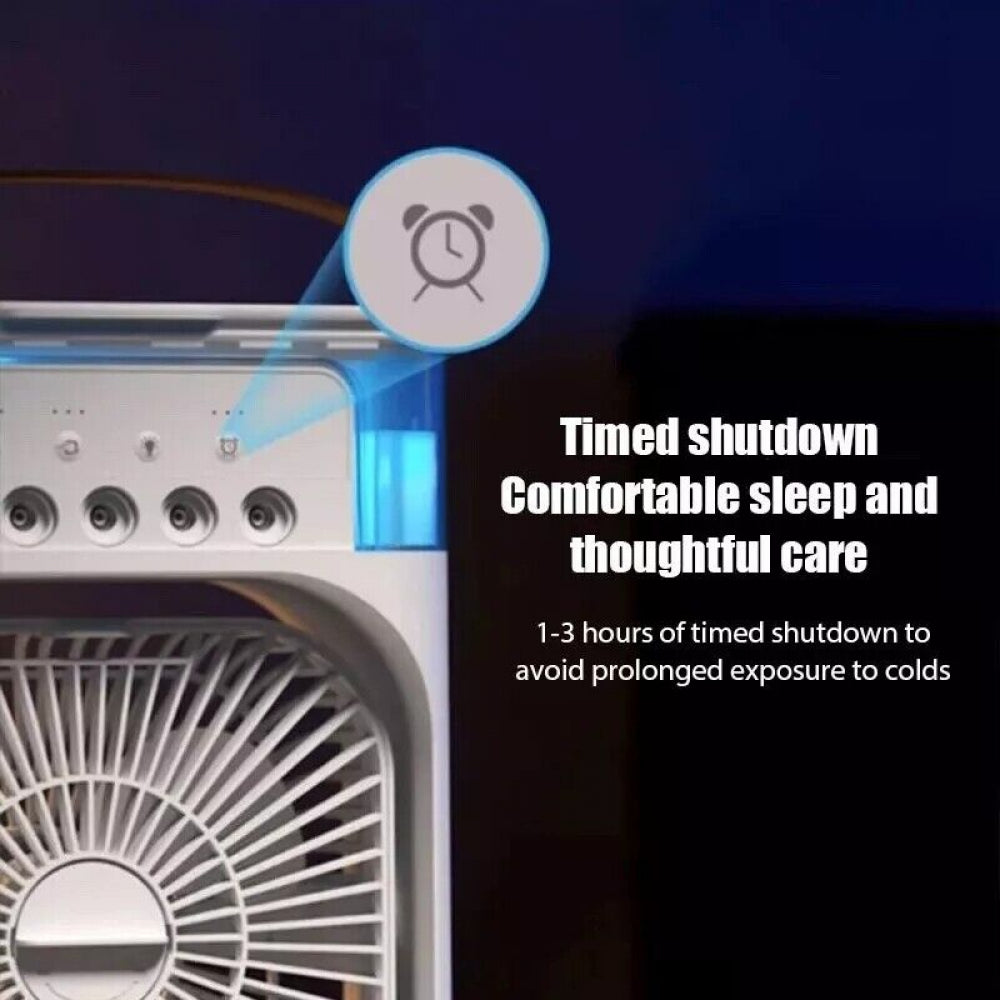 Portable 3 in 1 Fan Air Conditioner Household Small Air Cooler LED Night Lights