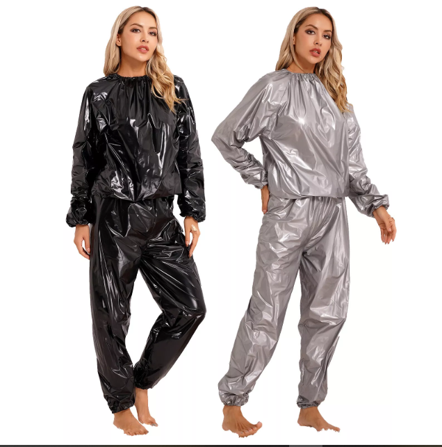 Sauna Sweat Suit Fitness Slimming Weight Loss Exercise Running Boxing Top Set