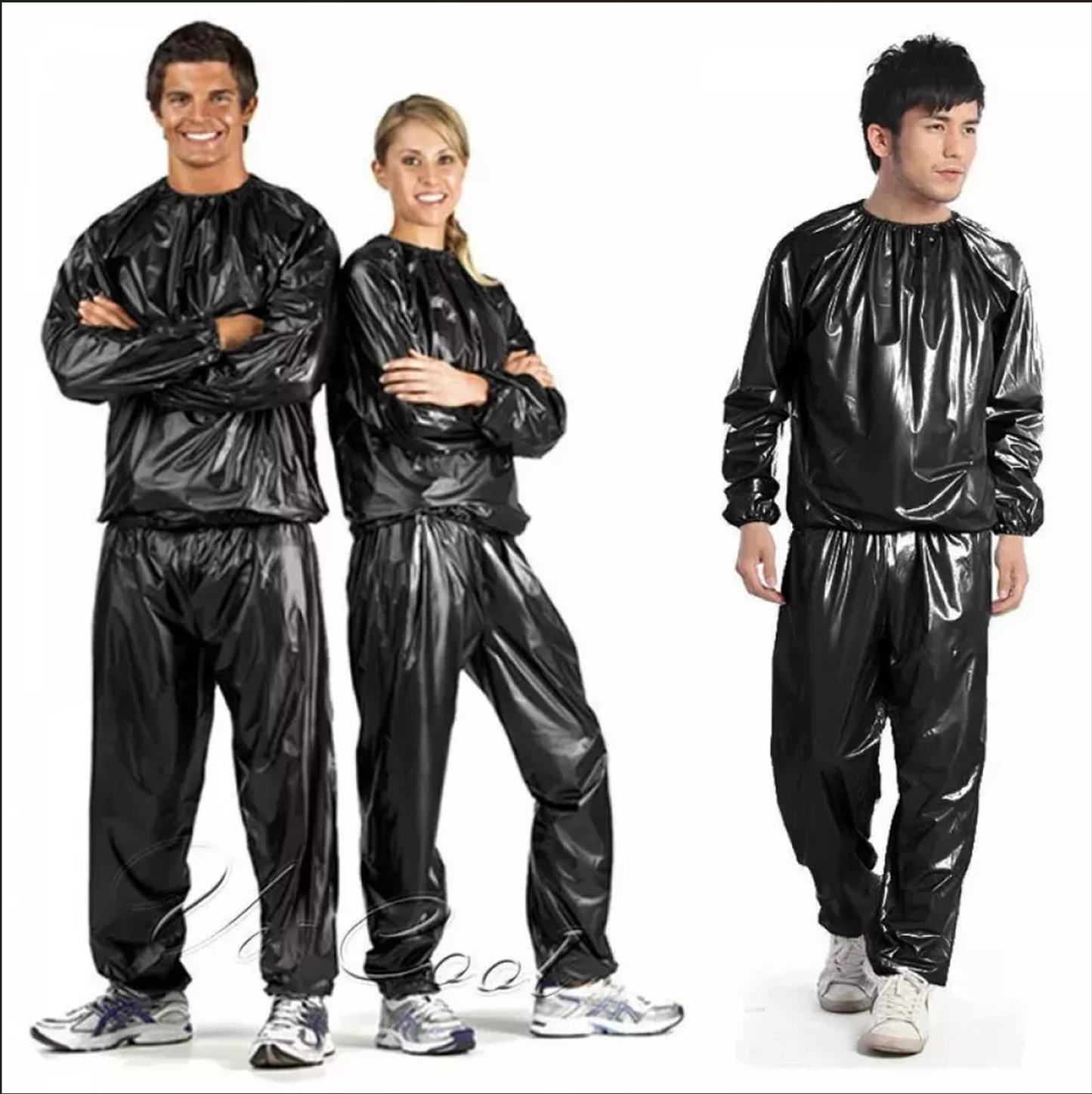 Sauna Sweat Suit Fitness Slimming Weight Loss Exercise Running Boxing Top Set