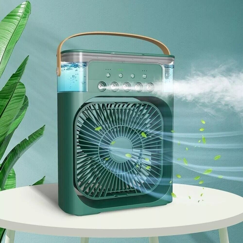 Portable 3 in 1 Fan Air Conditioner Household Small Air Cooler LED Night Lights