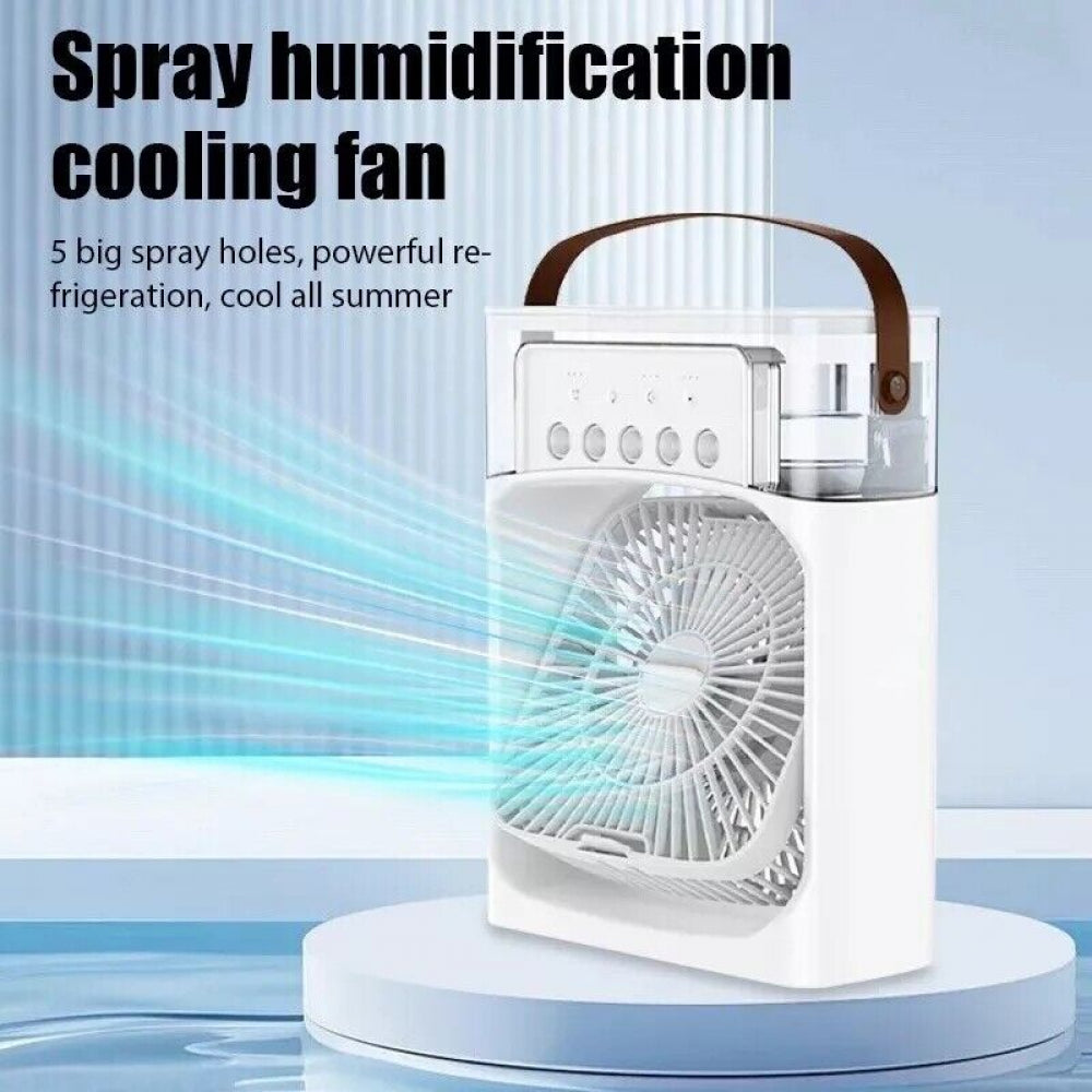 Portable 3 in 1 Fan Air Conditioner Household Small Air Cooler LED Night Lights