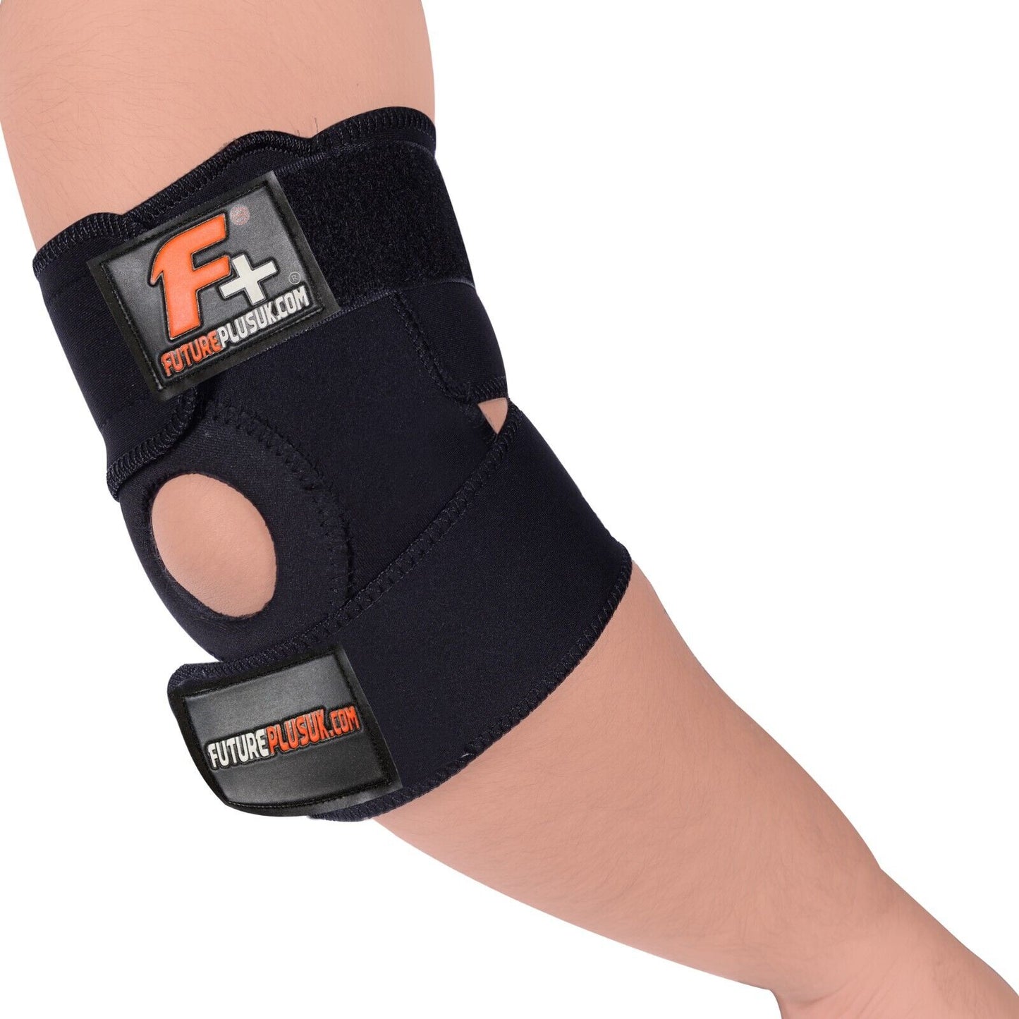 F+ Neoprene Adjustable Elbow Support Brace Tennis Arthritis Black Strap Use NHS