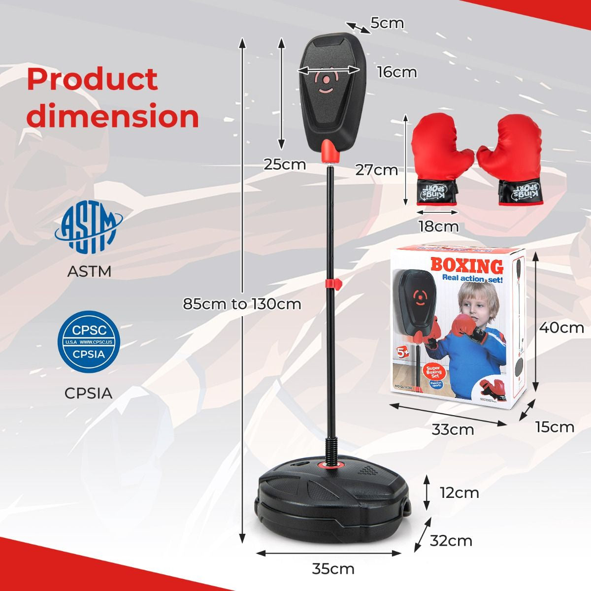 Inflation-Free Boxing Set with Punching Bag Boxing Gloves