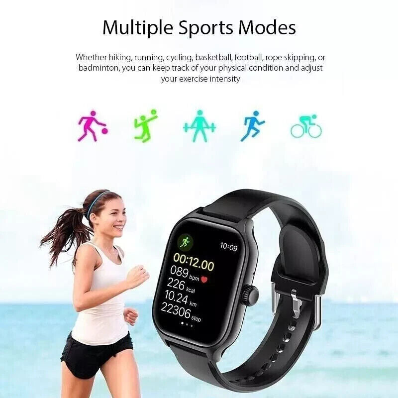 Smart Watch Men Women Fitness Tracker Blood Pressure Heart Rate Sport Watches UK