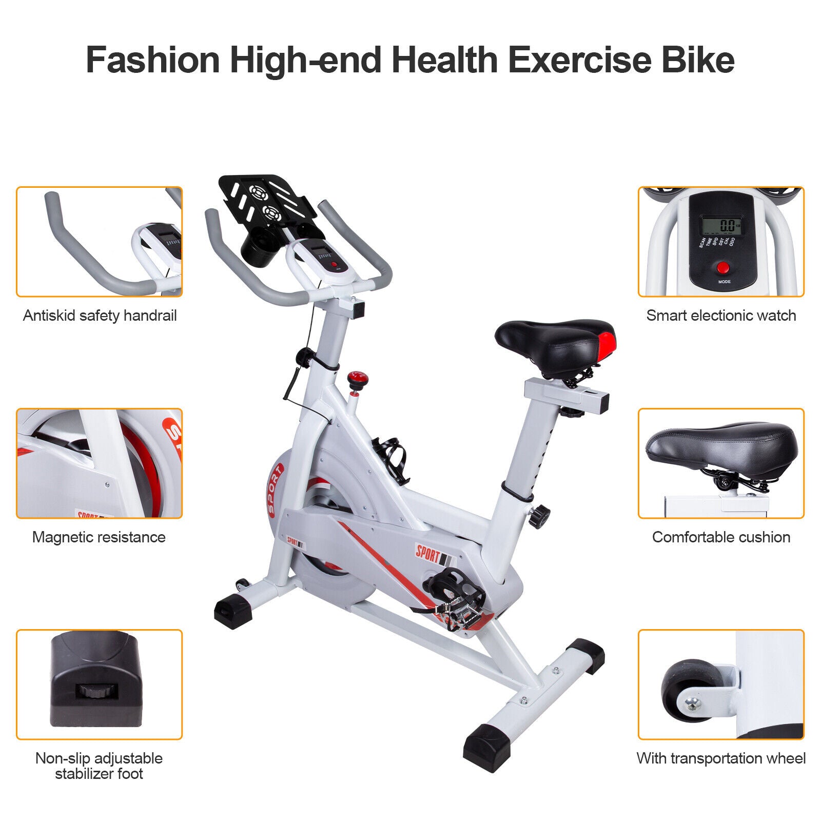 Heavy Duty Exercise Bike Home Gym Bicycle Cycling Cardio Fitness Indoor Workout