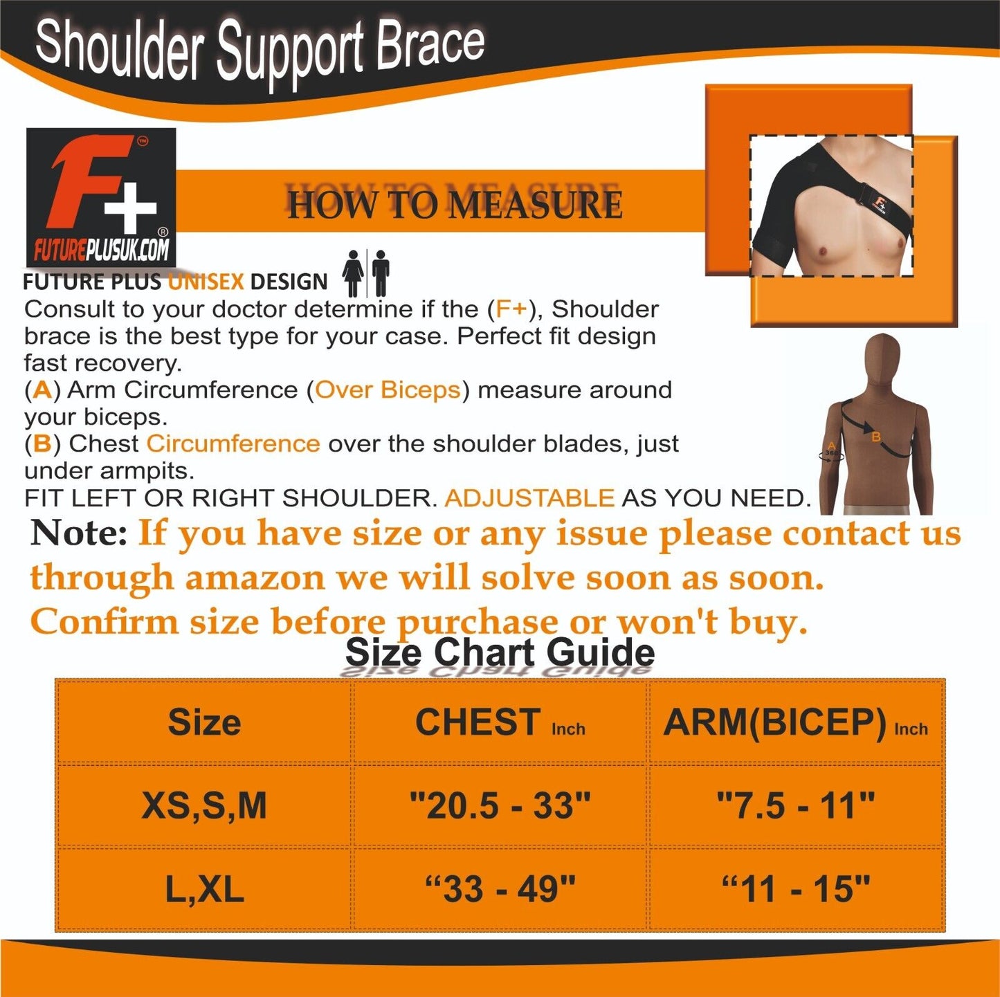 Left/Right Shoulder Brace Rotator Cuff Support Injury Dislocate Compression Stra