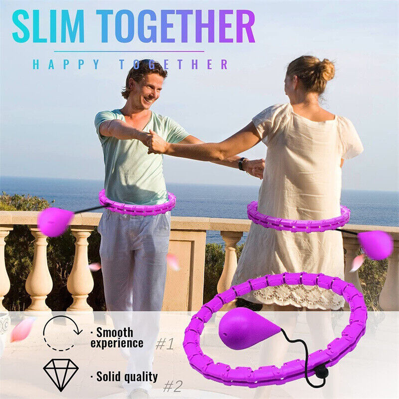 36 Knots Weighted Hula Hoop Adult Smart Hoola Thin Waist Fitness Weight Loss UK