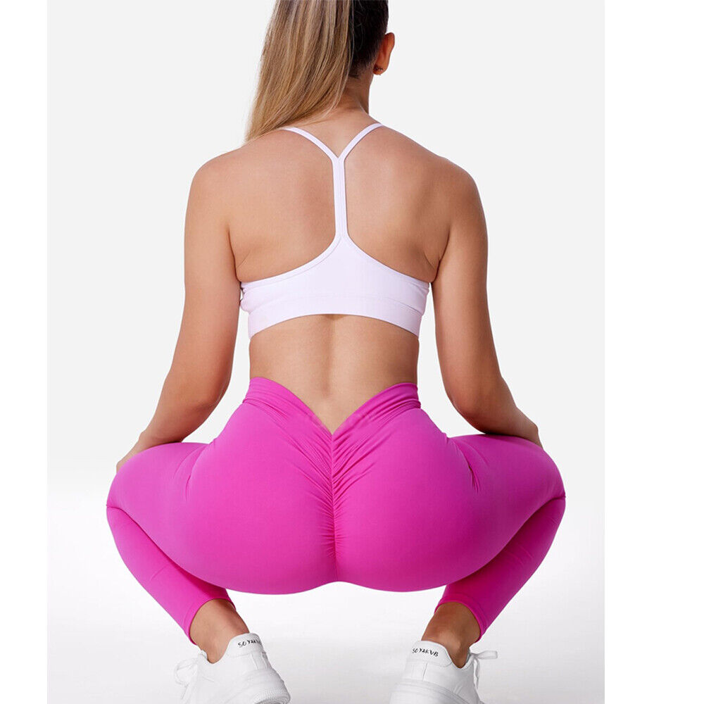 Womens Scrunch Butt Lift Yoga Pants Anti-Cellulite Gym Fitness Jogging Leggings