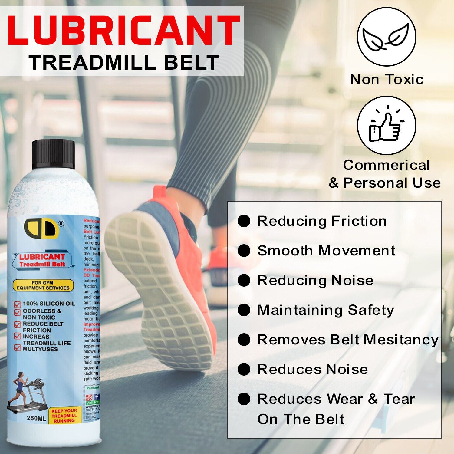 Treadmill Silicone Oil Lubricant Belt 100% Pure Ultra Grade - Made in UK