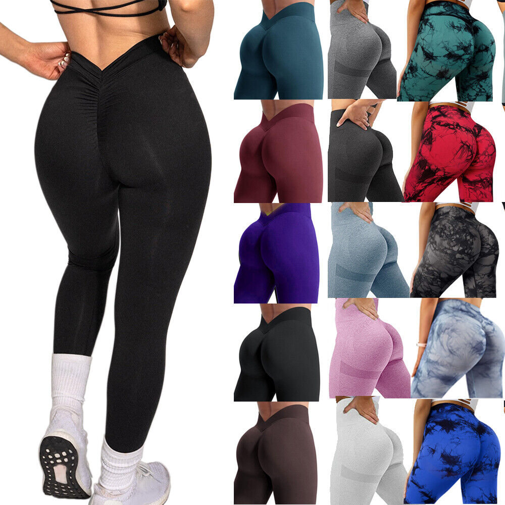 Women anti Cellulite Yoga Pants Push up Tik Tok Leggings Bum Butt Lift Sport Gym