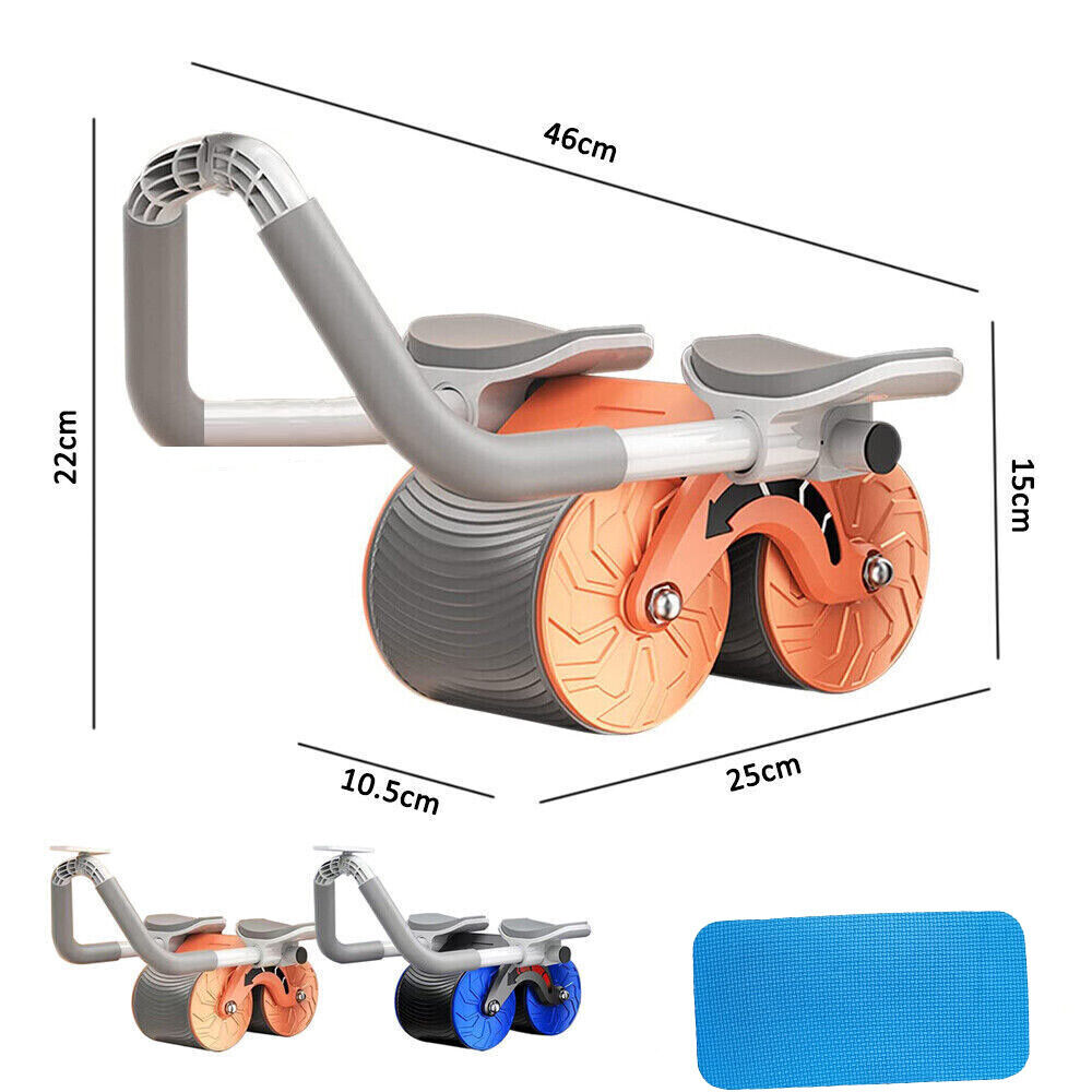 "Automatic Rebound Ab Roller: Ultimate Abdominal Wheel with Elbow Support and Anti-Slip Design"