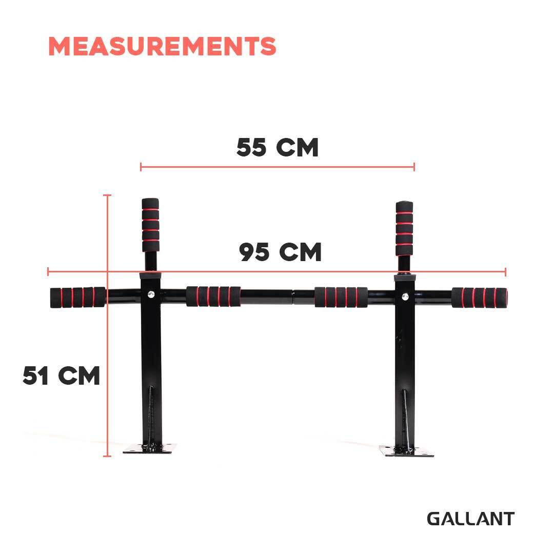 Pull up Bar Wall Mounted Heavy Duty Chin up Dip Station Outdoor Home Fitness Gy