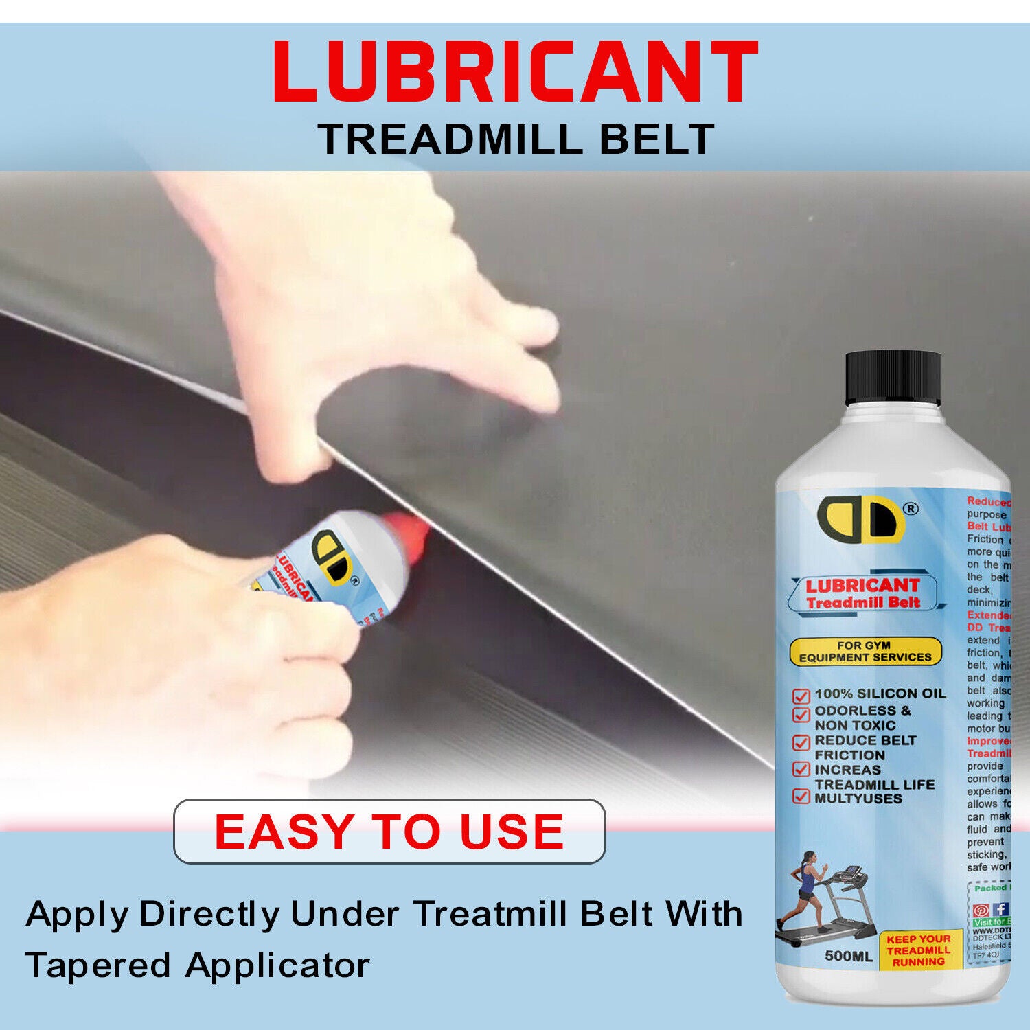 Treadmill Silicone Oil Lubricant Belt 100% Pure Ultra Grade - Made in UK